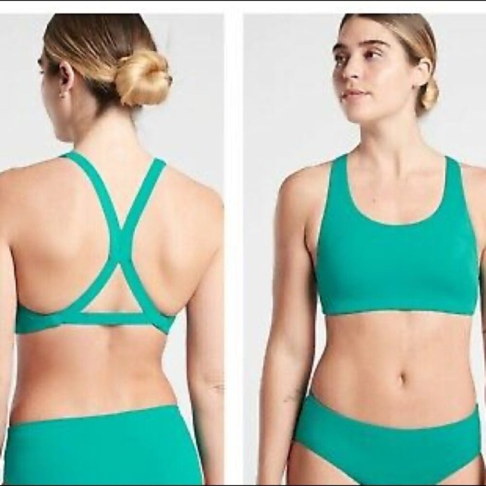 Athleta Teal Malibu Bikini Top  D-DD Size M NWT